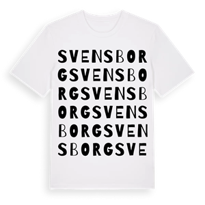 Svensborg ordlek t-shirt – ekologisk bomull t-shirt från Pinshirt