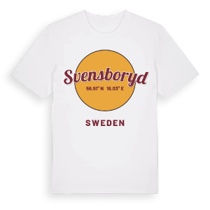 Svensboryd cirkel t-shirt – ekologisk bomull t-shirt från Pinshirt