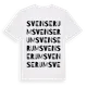 White t-shirt med Svenserum ordlek t-shirt