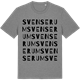 Mid Heather Gray t-shirt med Svenserum ordlek t-shirt