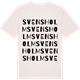 Vintage White t-shirt med Svensholm ordlek t-shirt
