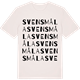 Vintage White t-shirt med Svensmåla ordlek t-shirt
