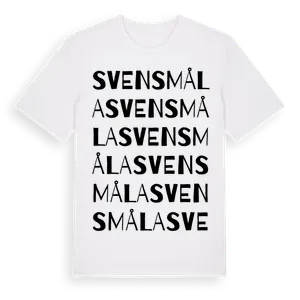 Svensmåla ordlek t-shirt – ekologisk bomull t-shirt från Pinshirt