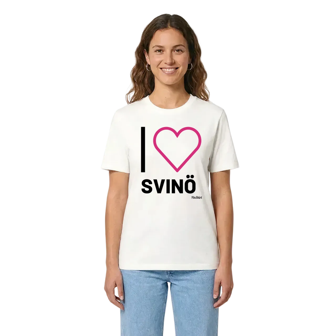 Jag älskar Svinö t-shirt stort tryck i miljö