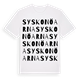 White t-shirt med Syskonöarna ordlek t-shirt