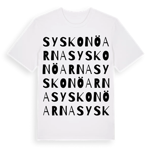 Syskonöarna ordlek t-shirt – ekologisk bomull t-shirt från Pinshirt