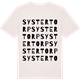 Vintage White t-shirt med Systertorp ordlek t-shirt