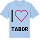 Blue Soul t-shirt med Jag älskar Tabor t-shirt stort tryck