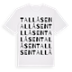 White t-shirt med Tallåsen ordlek t-shirt