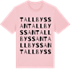 Pink Cotton t-shirt med Tallbyssan ordlek t-shirt