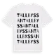 White t-shirt med Tallbyssan ordlek t-shirt