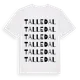 White t-shirt med Talledal ordlek t-shirt