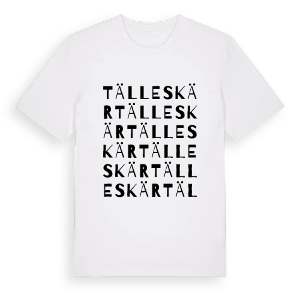 Tälleskär ordlek t-shirt – ekologisk bomull t-shirt från Pinshirt