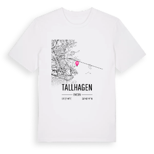 Tallhagen karta t-shirt – ekologisk bomull t-shirt från Pinshirt