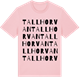 Pink Cotton t-shirt med Tallhorvan ordlek t-shirt