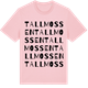 Pink Cotton t-shirt med Tallmossen ordlek t-shirt