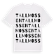 White t-shirt med Tallmossen ordlek t-shirt