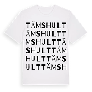 Tämshult ordlek t-shirt – ekologisk bomull t-shirt från Pinshirt