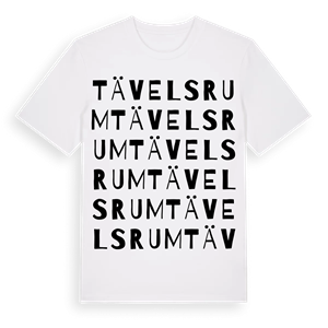 Tävelsrum ordlek t-shirt – ekologisk bomull t-shirt från Pinshirt