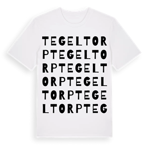 Tegeltorp ordlek t-shirt – ekologisk bomull t-shirt från Pinshirt