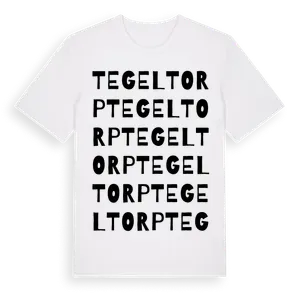 Tegeltorp ordlek t-shirt – ekologisk bomull t-shirt från Pinshirt