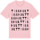 Pink Cotton t-shirt med Tibbhult ordlek t-shirt