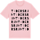 Pink Cotton t-shirt med Tidersrum ordlek t-shirt