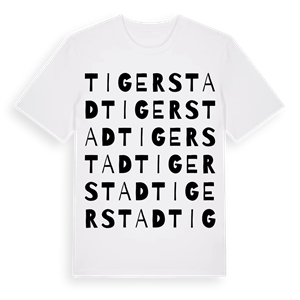 Tigerstad ordlek t-shirt – ekologisk bomull t-shirt från Pinshirt