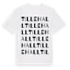 White t-shirt med Tillehall ordlek t-shirt
