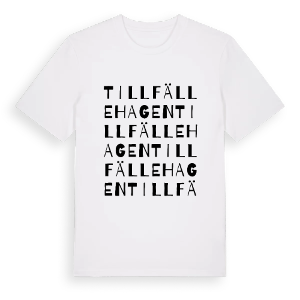 Tillfällehagen ordlek t-shirt – ekologisk bomull t-shirt från Pinshirt