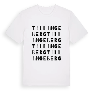 Tillingeberg ordlek t-shirt – ekologisk bomull t-shirt från PinShirt