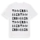 White t-shirt med Timmernabben ordlek t-shirt