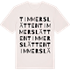 Vintage White t-shirt med Timmerslätten ordlek t-shirt