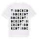 White t-shirt med Tindered ordlek t-shirt