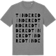 Mid Heather Gray t-shirt med Tindered ordlek t-shirt