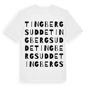 Tingbergsudde ordlek t-shirt – ekologisk bomull t-shirt från Pinshirt