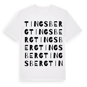 Tingsberg ordlek t-shirt – ekologisk bomull t-shirt från Pinshirt