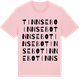 Pink Cotton t-shirt med Tinnsebo ordlek t-shirt