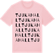 Pink Cotton t-shirt med Tjukahall ordlek t-shirt