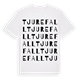 White t-shirt med Tjurefall ordlek t-shirt