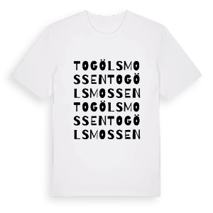 Togölsmossen ordlek t-shirt – ekologisk bomull t-shirt från Pinshirt