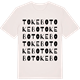 Vintage White t-shirt med Tokebo ordlek t-shirt