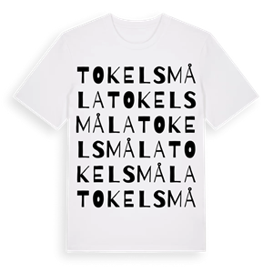 Tokelsmåla ordlek t-shirt – ekologisk bomull t-shirt från Pinshirt