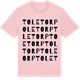 Pink Cotton t-shirt med Toletorp ordlek t-shirt