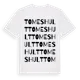 White t-shirt med Tomeshult ordlek t-shirt