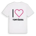 Jag älskar Tomtåkra t-shirt stort tryck