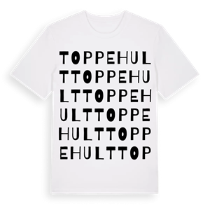 Toppehult ordlek t-shirt – ekologisk bomull t-shirt från Pinshirt