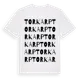 White t-shirt med Torkarp ordlek t-shirt