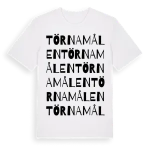Törnamålen ordlek t-shirt – ekologisk bomull t-shirt från Pinshirt