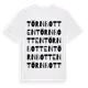White t-shirt med Törnbotten ordlek t-shirt